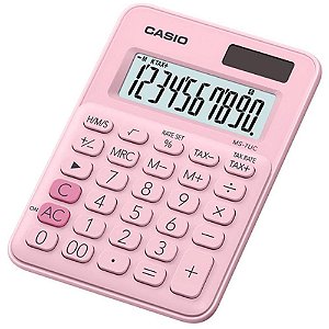 Calculadora Casio de Mesa 10 Dígitos MS-7UC-PK - Rosa