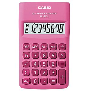 Calculadora Casio de Bolso HL-815L-PK - Pink