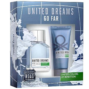 Kit Perfume Masculino Benetton United Dreams Go Far EDT