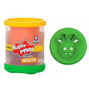 Super Massa Estrela Pote Único com Molde Girafa - Verde