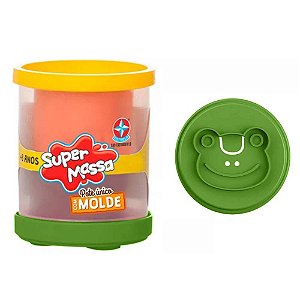 Super Massa Estrela Pote Único com Molde Sapo - Verde