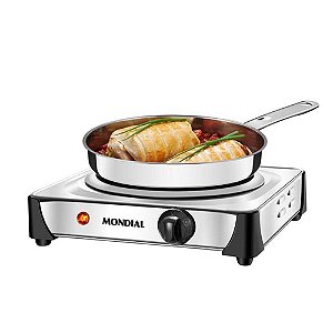 Fogão Elétrico Mondial Fast Cook 1000W FE-04 Prata - 127V