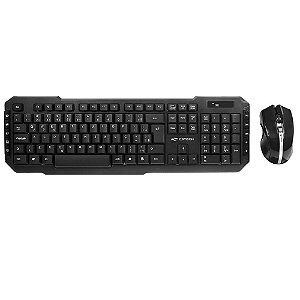 Kit Teclado e Mouse C3Tech sem Fio K-W40BK - Preto