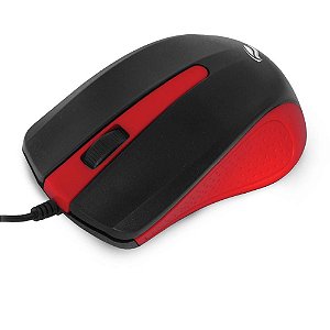 Mouse Óptico C3Tech 1000DPI MS-20RD - Preto/Vermelho