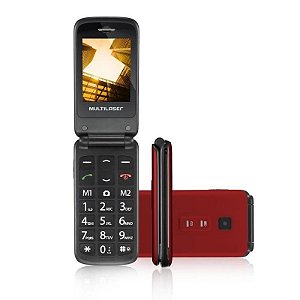 Celular Multilaser Flip Vita Rádio MP3 Dual Vermelho - P9021