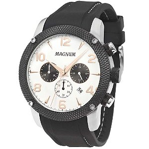 Relógio Masculino Magnum Analógico MA34889Q - Prata/Preto