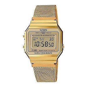 Relógio Unissex Casio Super Slim Vintage A700WMG-9ADF Dourado