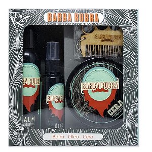 Kit Barba Rubra Cabelo e Estilo Balm Óleo Cera - 2604