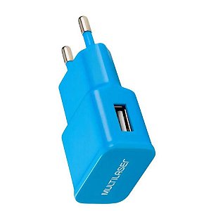 Carregador de Parede Multilaser Smart To Go CB080 - Azul