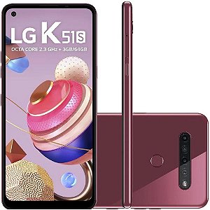 Smartphone LG K51S 6.5pol HD+ 64GB  - Vermelho