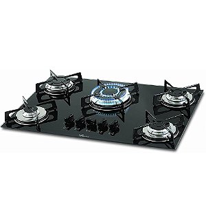 Cooktop a Gás Fischer 5 Bocas 1743-5733 Preto - Bivolt