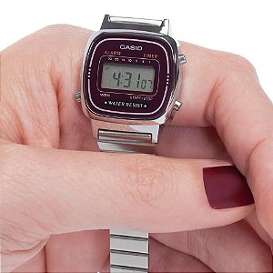 Relógio Feminino Casio Digital LA670WA-4DF - Prata