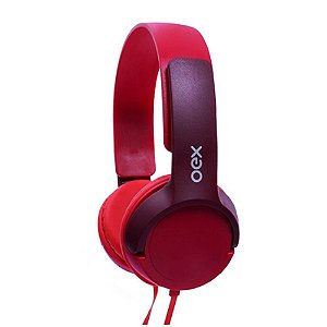 Headphone Teen HP303 com fio OEX - Vermelho
