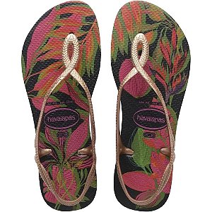 Chinelo Havaianas Luna Print Berinjela - 37/38