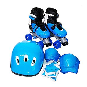 Patins ImportWay BW017 C/ Kit de Proteção Azul - 39/42