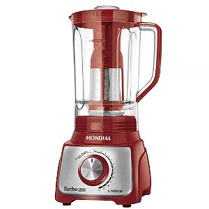 Liquidificador Mondial 1100W Turbo L-1100-RI Vermelho - 220V