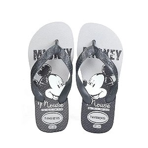 Chinelo Havaianas Top Disney Mickey Mouse Cinza Gelo - 29/30