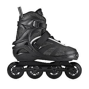 Patins Inline Regulável Atrio Preto/Cinza ES308 - M (33-36)