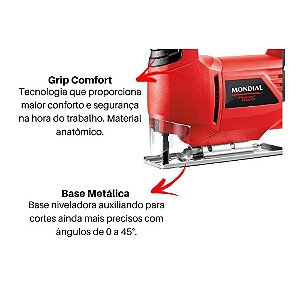 Serra Tico Tico Mondial 450W 3000rpm FST-03 Vermelho - 220V