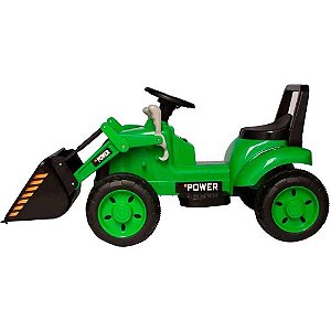 Trator Escavadeira Infantil Importway BW081VD - Verde