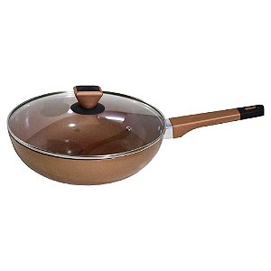 Panela Wok Antiaderente Maxchef 28x8cm Bronze