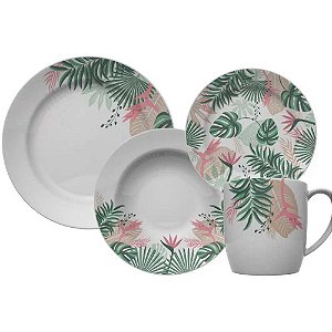 Aparelho de Jantar Germer 16pcs Porcelana Floresta Urbana