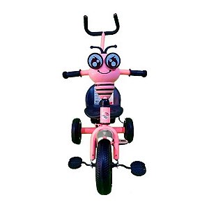 Triciclo Infantil Abelhinha Até 25kg Luz E Sons Rosa Unitoys