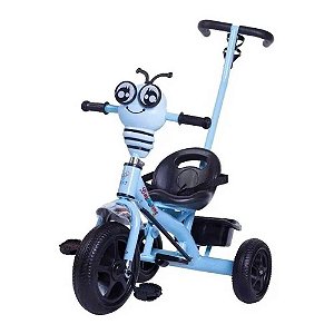 Triciclo Infantil Abelhinha Até 25kg Luz E Sons Azul Unitoys