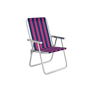 Cadeira Alta Mor Conforto Total Rosa e Azul Alumínio Ref2136