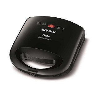 Grill e Sanduicheira Mondial Pratic 2 em 1 SN-01 Preto 127V