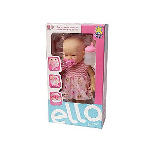 Boneca Ella Faz Xixi Divertoys Ref.8165 Ursinho