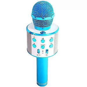 Brinquedo Microfone Karaokê Bluetooth Toyng Ref36739 Azul