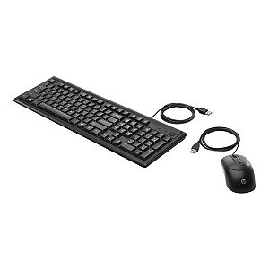 Kit Mouse e Teclado HP Com Fio HP160 - Preto