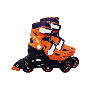 Patins Inline 2 em 1 Multikids Nerf Ajustável 31/34 - BR1167