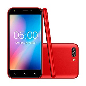 Smartphone Red Mobile Quick 5.0 8Gb 1Gb RAM - Vermelho/Prata