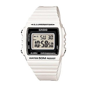 Relógio Unissex Casio Digital W-215H-7AVDF-SC Branco