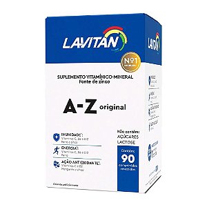 Suplemento Vitamínico Mineral Lavitan A-Z Zinco 90 comp.