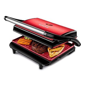 Press Grill Mondial Master Inox Vermelho PG-01-RC - 220V