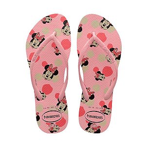 Chinelo Havaianas Slim Disney Rosa Macaron - 27/28