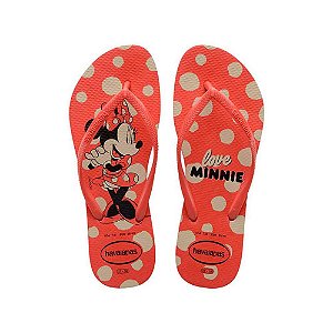 Chinelo Havaianas Slim Disney Vermelho Crush - 27/28