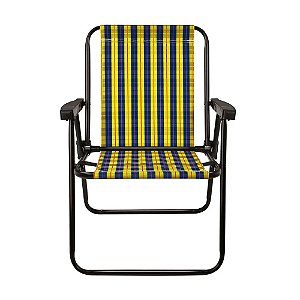 Cadeira de Praia MOR Xadrez Mel 2050 - Xadrez Amarelo