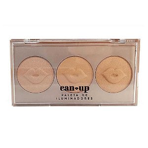 Paleta de Iluminadores 3 Cores Can-Up Tons Claros Kit 1