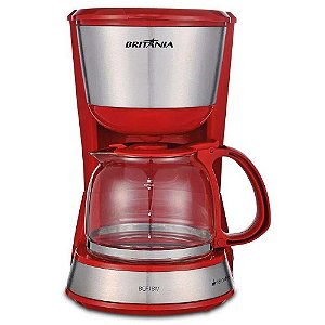 Cafeteira Britânia Inox Plus 18xíc. BCF18IV Vermelho - 127V