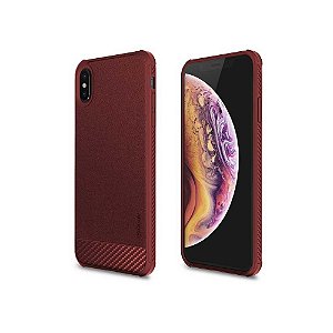 Capa Carbon X Slim Para Iphone X / XS Geonav IPSXR Vermelho