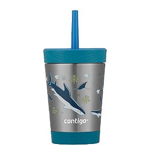 Copo Térmico Infantil Contigo Invicta 354ml - Tubarão