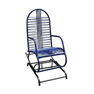 Cadeira de Jardim Adulto Com Mola Luxo - Azul Pérola