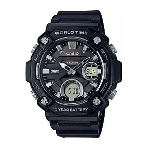 Relógio Masculino Casio Anadigi AEQ-120W-1AVDF Preto