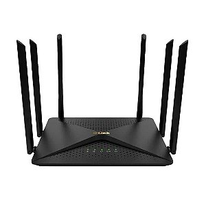 Roteador D-Link 6 Antenas AC1200 Dual Band Preto - DIR-846