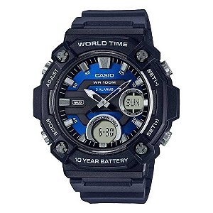 Relógio Masculino Casio Analogico AEQ-120W-2AVDF Preto