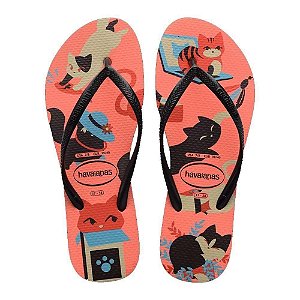 Chinelo Havaianas Slim Pets Nectar - 39/40